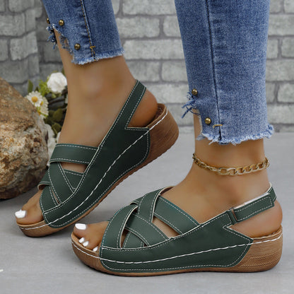 Chic Wedge Platform Sandals by Sophie Laurie