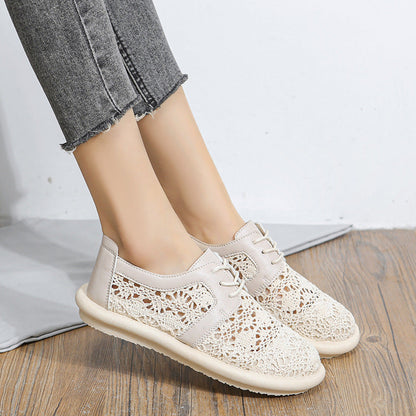 Breathable Crochet Sophie Laurie Casual Flat Shoes