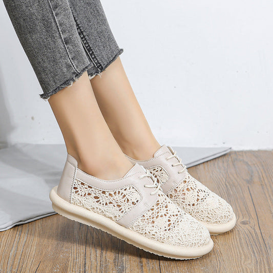Breathable Crochet Sophie Laurie Casual Flat Shoes