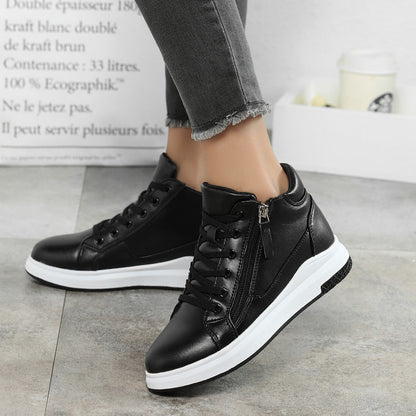 Sleek Leather Sneakers Sophie Laurie Board Shoes
