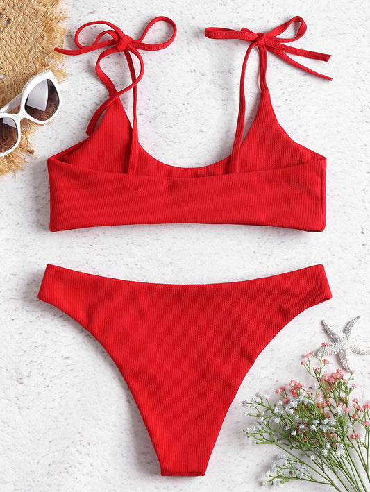Bold Strapless Low Waist Bikini by Sophie Laurie