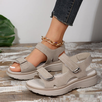 Comfort Platform Velcro Sandals by Sophie Laurie
