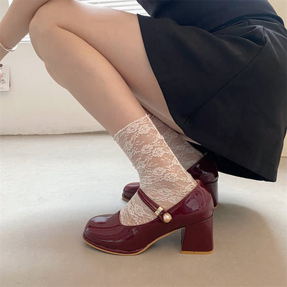 Retro Mary Jane High Heels by Sophie Laurie