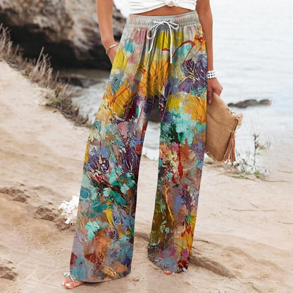 Boho Botanical Sophie Laurie Women's Wide-Leg Pants