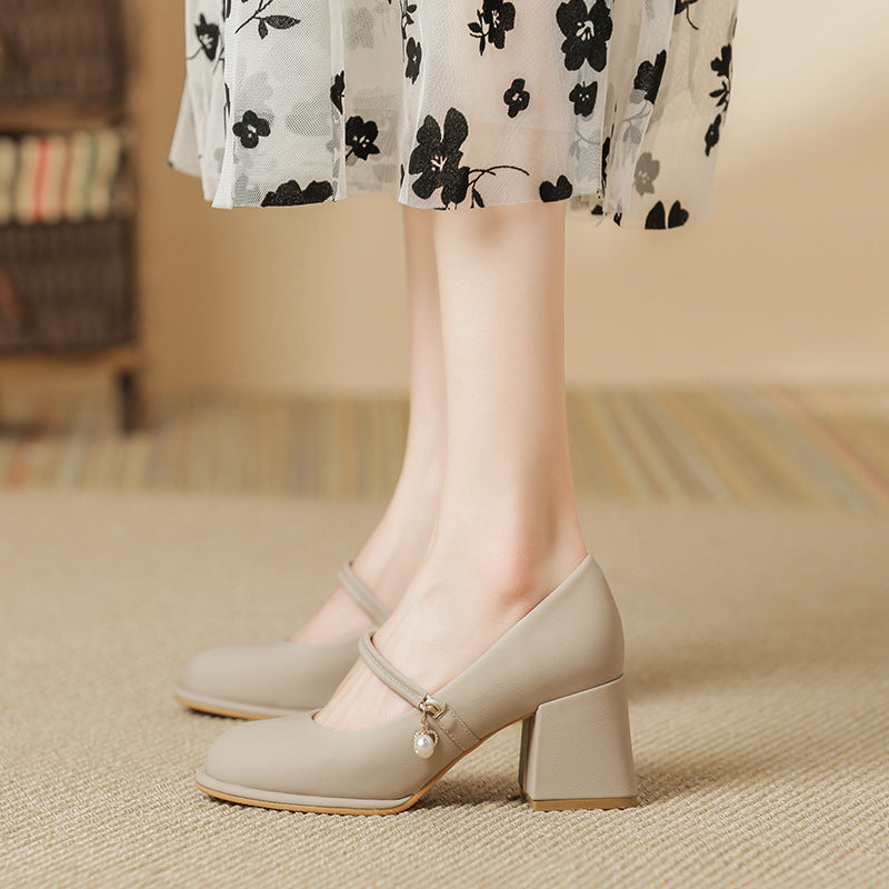 Elegant Chunky Heel High Heels by Sophie Laurie
