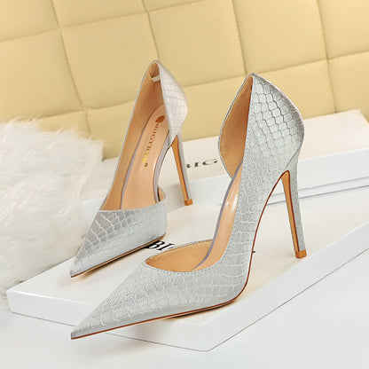 Elegant Silk Pointed Heels by Sophie Laurie