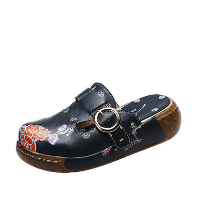 Boho Floral Sophie Laurie Platform Clogs Sandals