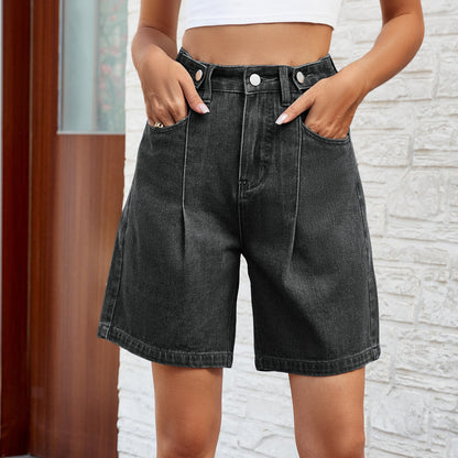 Adjustable Waist Denim Shorts Sophie Laurie Women’s