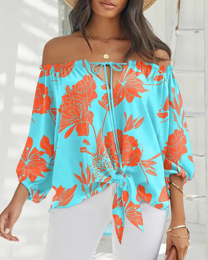 Chic Off Shoulder Printed Top Sophie Laurie