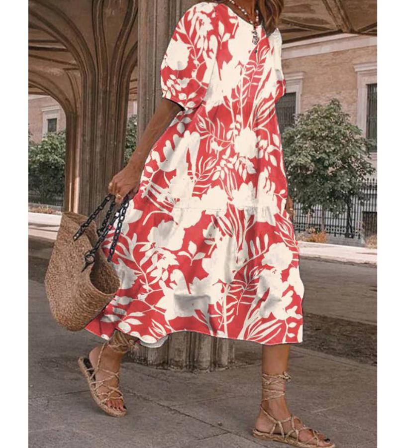 Floral Print Sophie Laurie Summer Midi Dress