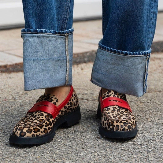 Chic Leopard Low Heel Shoes by Sophie Laurie
