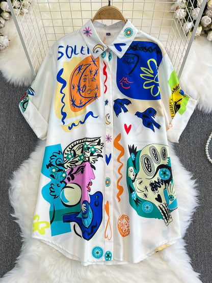 Vibrant Print Sophie Laurie Women's Loose Summer Set