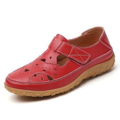 Hollowed Comfort Flat Sandals by Sophie Laurie