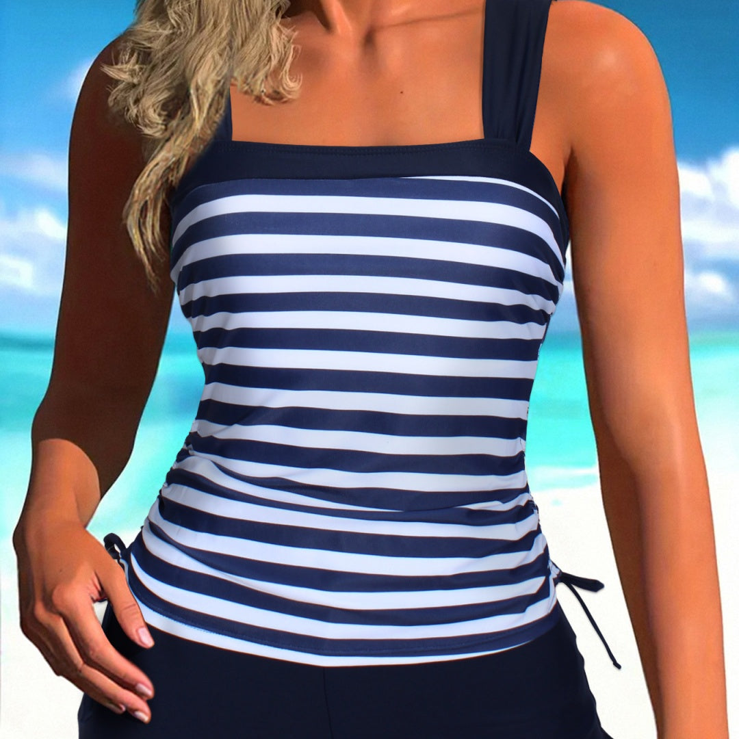 Striped Plus Size Bikini Boxers by Sophie Laurie