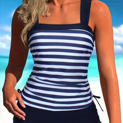 Striped Plus Size Bikini Boxers by Sophie Laurie
