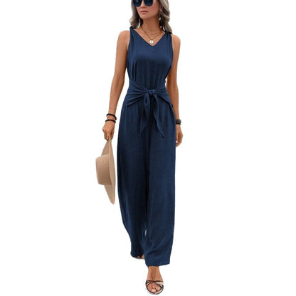Chic Sleeveless Sophie Laurie Dark Blue Jumpsuit