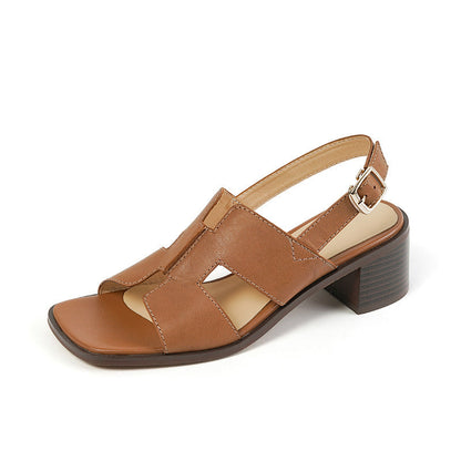 Chic Chunky Heel Sandals by Sophie Laurie