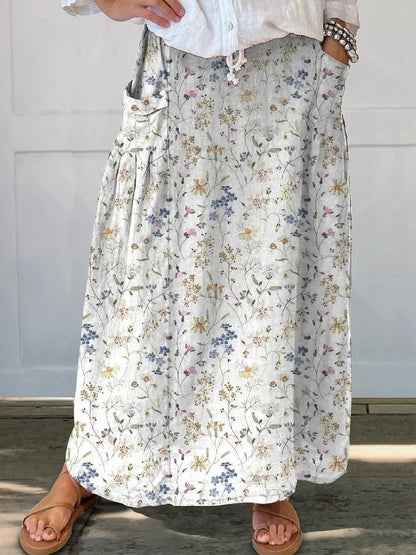 Retro Floral Sophie Laurie Everyday Pocket Skirt
