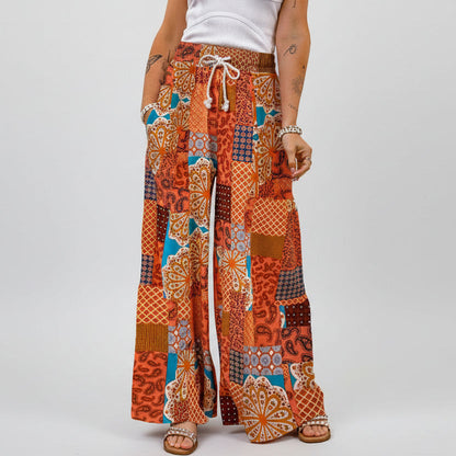 Boho Floral Sophie Laurie Wide Leg Pants