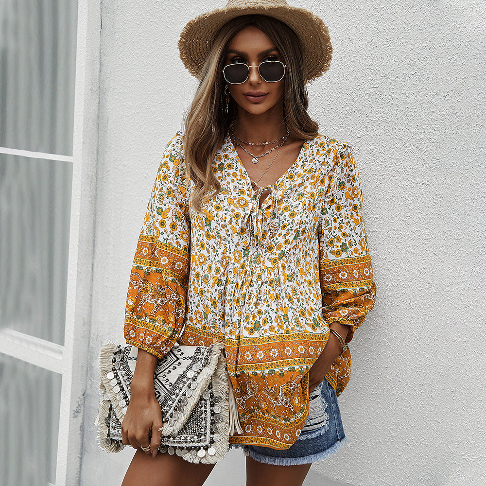 Bohemian Floral Sophie Laurie Printed Summer Top
