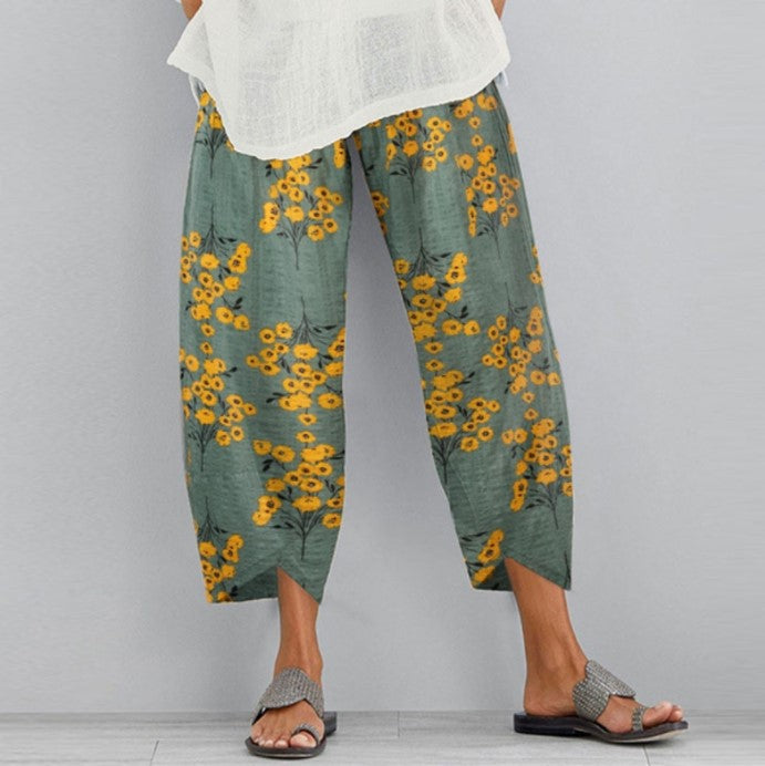 Retro Floral Wide Leg Pants Sophie Laurie
