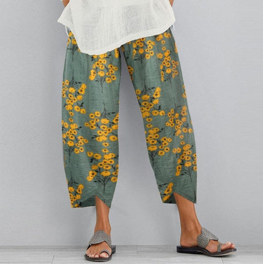 Retro Floral Wide Leg Pants Sophie Laurie