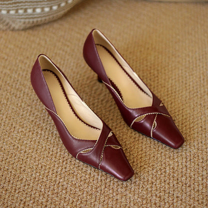 Elegant Leather Heels by Sophie Laurie