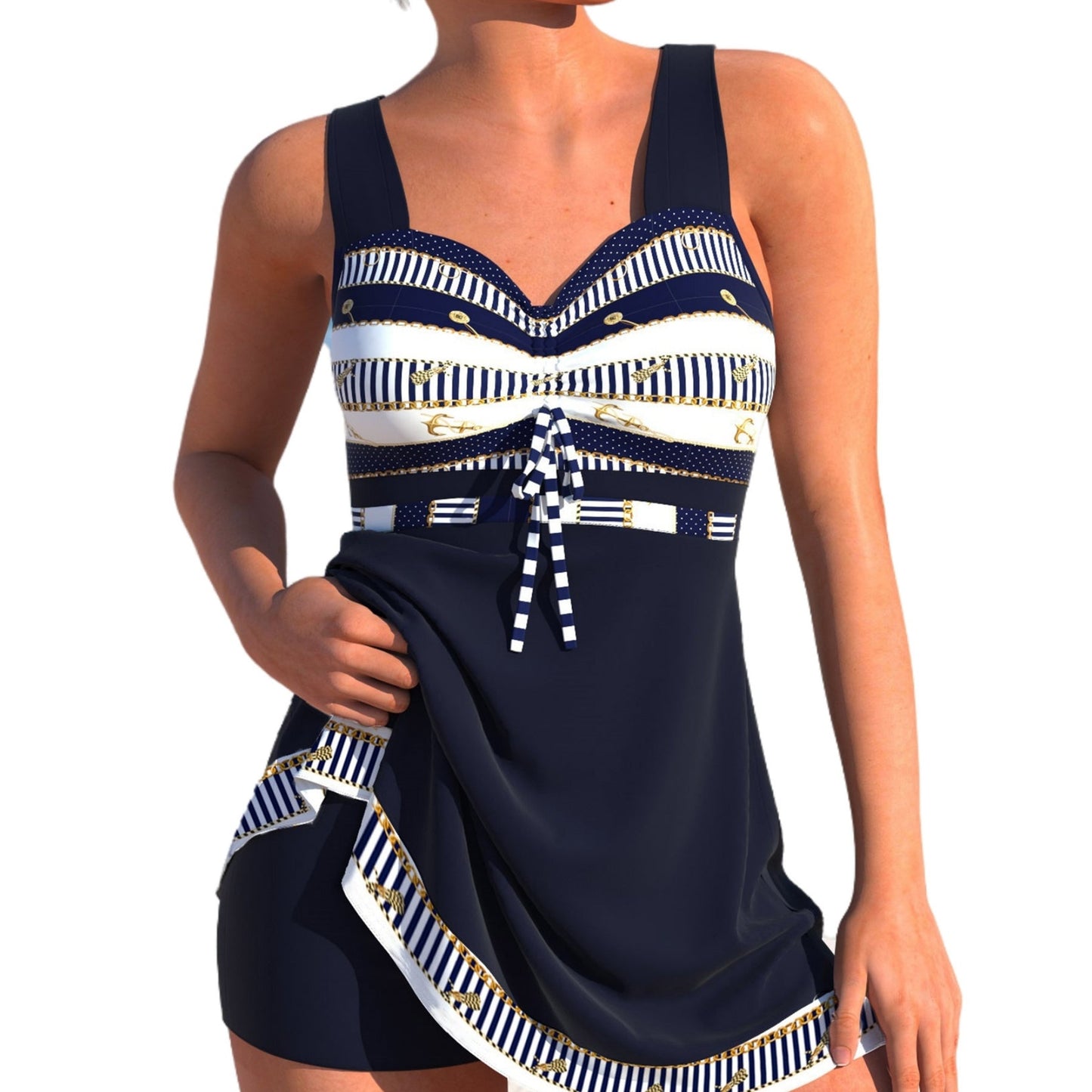 Chic Plus Size Split Skirt Bikini by Sophie Laurie