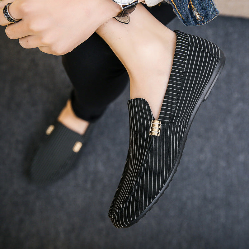 Striped Canvas Loafers Sophie Laurie Men's Shoes