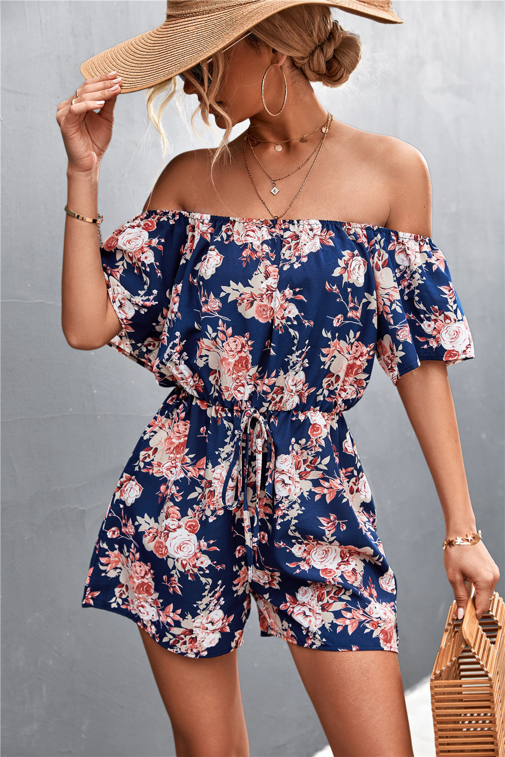 Floral Off-Shoulder Sophie Laurie Jumpsuit