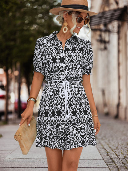 Chic Print A-Line Dress Sophie Laurie