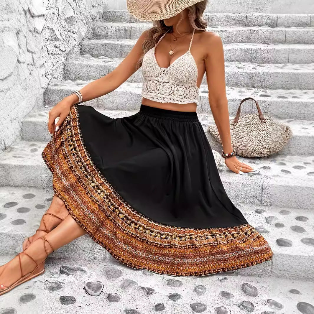 Boho A-Line Maxi Skirt by Sophie Laurie