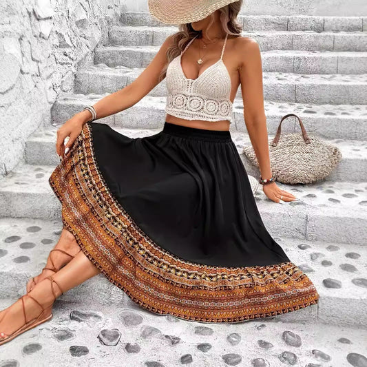 Boho A-Line Maxi Skirt by Sophie Laurie