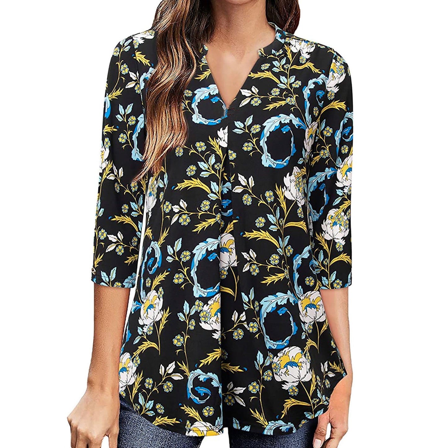 Floral V-Neck Top by Sophie Laurie