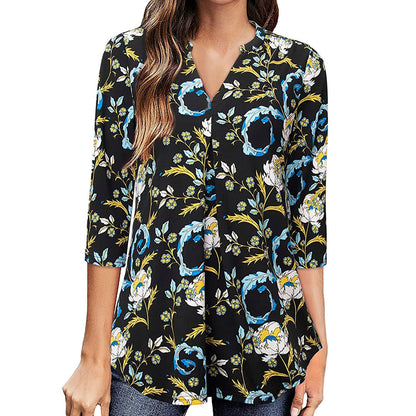 Floral V-Neck Top by Sophie Laurie