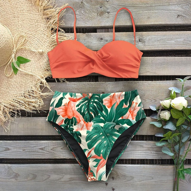 Floral High Waist Bikini by Sophie Laurie