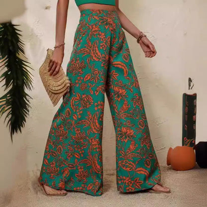 Elegant Floral Wide Leg Pants by Sophie Laurie