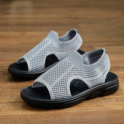 Breathable Knit Flat Sandals by Sophie Laurie