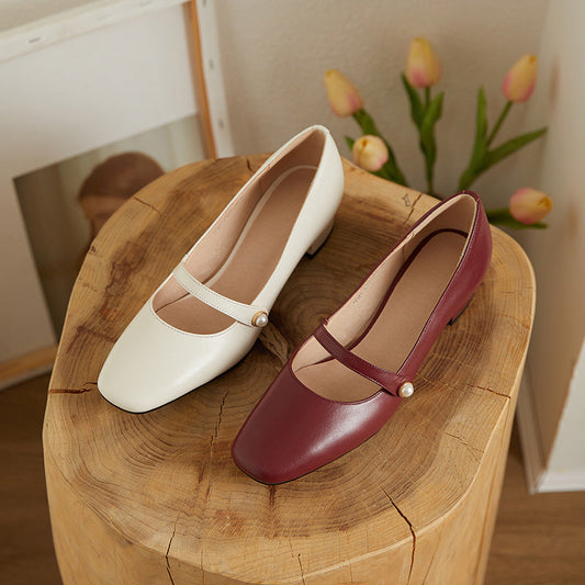 Vintage Mary Jane Thick Heel by Sophie Laurie