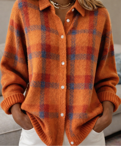 Cozy Stripe Cardigan Blouse by Sophie Laurie