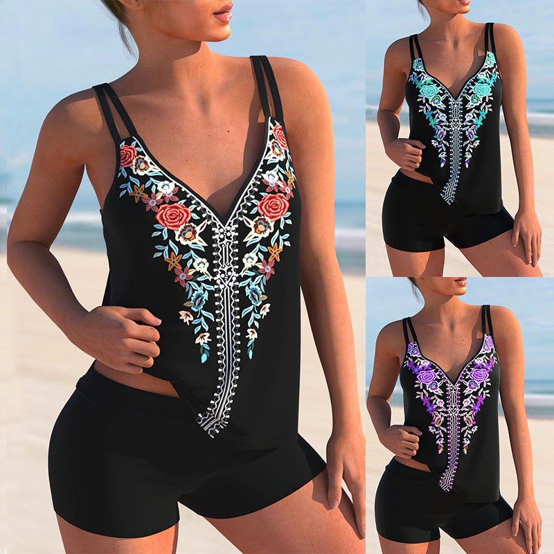 Floral Print Plus Size Bikini by Sophie Laurie
