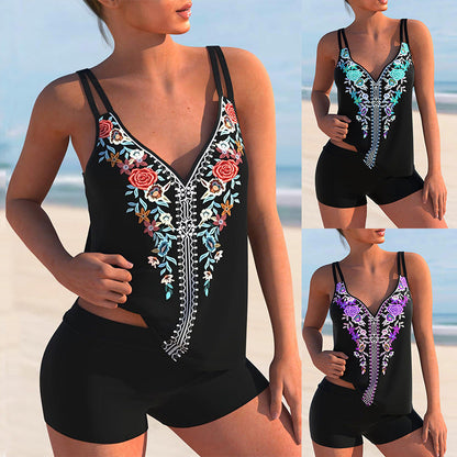 Floral Print Plus Size Bikini by Sophie Laurie