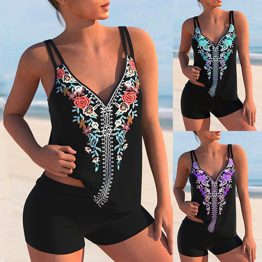 Floral Print Plus Size Bikini by Sophie Laurie