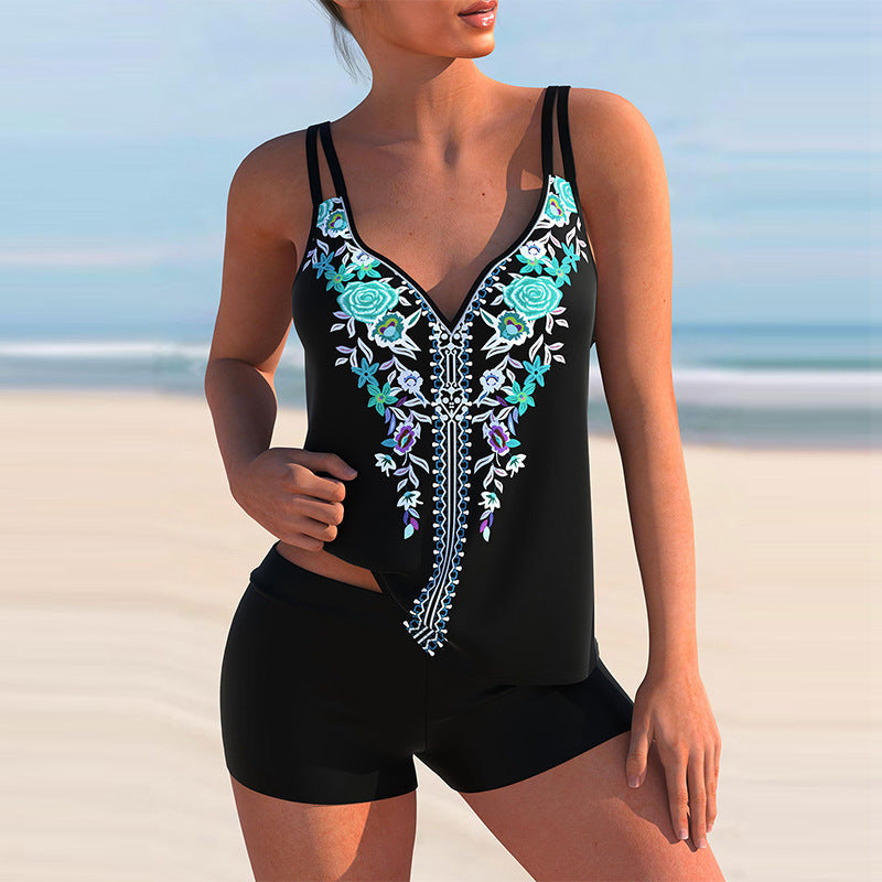Floral Print Plus Size Bikini by Sophie Laurie