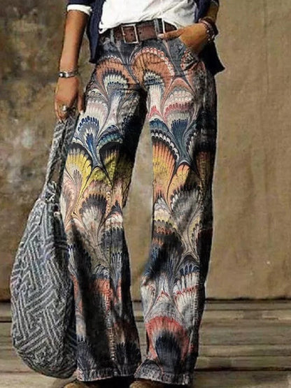 Boho Print Sophie Laurie Wide Leg Pants