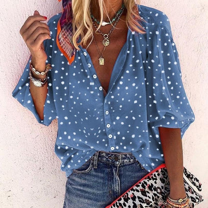 Chic Printed Long Sleeve Blouse by Sophie Laurie