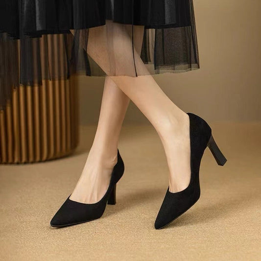 Elegant Black Stiletto Heels by Sophie Laurie
