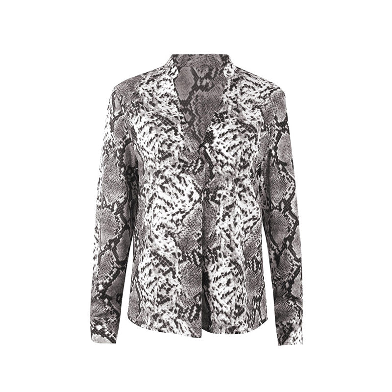 Chic Leopard Print Sophie Laurie Button-Up Top
