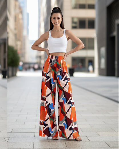 Vibrant Printed Sophie Laurie Bootcut Pants