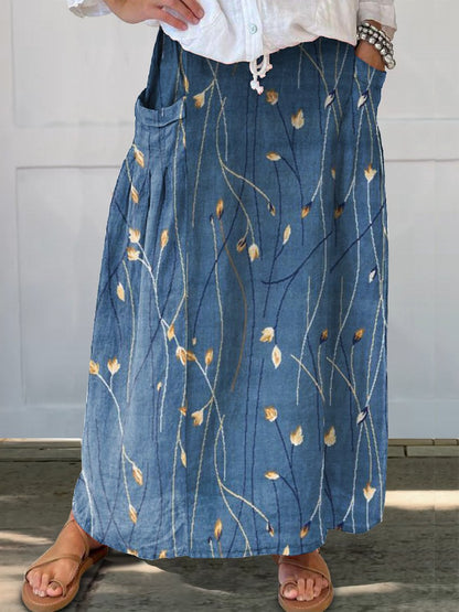 Retro Floral Sophie Laurie Everyday Pocket Skirt
